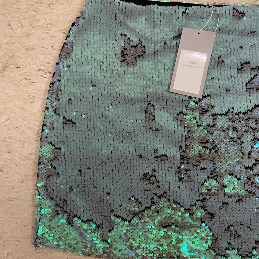 Zara Reversible Sequins Mini Skirt - Picture 5 of 9